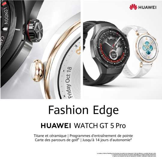 Prix ​​de la HUAWEI WATCH GT 5 Pro 46 mm Titane